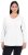 Ulla Popken Back To Basics V-Neck Relaxed Fit Cotton Tee Snow White - T-Shirts - T-Shirts für Damen
