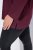 Ulla Popken Back To Basics V-Neck Relaxed Fit Cotton Tee Dark Berry - T-Shirts - T-Shirts für Damen