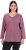Ulla Popken Back To Basics V-Neck Relaxed Fit Cotton Tee Dark Rose - T-Shirts - T-Shirts für Damen