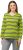 Ulla Popken Striped Hem Long Sleeve Tee Apple Green - Bedruckte T-shirts für herren - 