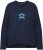 Ulla Popken Star Long Sleeve Graphic Tee Navy Blue - Bedruckte T-shirts für herren - 