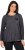 Ulla Popken Cold Dyed Sequined Heart Long Sleeve Tee Asphalt - Bedruckte T-shirts für herren - Bedruckte Damen-T-Shirts