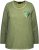 Ulla Popken Cold Dyed Sequined Heart Long Sleeve Tee Sage Green - Bedruckte T-shirts für herren - 
