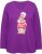 Ulla Popken Christmas Squirrel Long Sleeve Graphic Tee Dark Purple - Bedruckte T-shirts für herren - Bedruckte Damen-T-Shirts