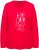 Ulla Popken Metallic Graphic Holiday Tee Salsa Red - Bedruckte T-shirts für herren - 