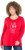 Ulla Popken Metallic Graphic Holiday Tee Salsa Red - Bedruckte T-shirts für herren - 