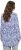 Ulla Popken Allover Printed Pleated Long Sleeve Tee Dark Blue - Bedruckte T-shirts für herren - 