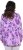 Ulla Popken Allover Printed Pleated Long Sleeve Tee Lavender - Bedruckte T-shirts für herren - 