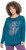 Ulla Popken Inverted Seam Long Sleeve Graphic Tee Teal - Bedruckte T-shirts für herren - 
