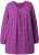 Ulla Popken Pleated Confetti Print Long Sleeve Tee Light Plum - Bedruckte T-shirts für herren - 