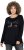 Ulla Popken Your Story Sequined Long Sleeve Tunic Tee Black - Bedruckte T-shirts für herren - Bedruckte Damen-T-Shirts