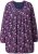 Ulla Popken Pleated Long Sleeve Floral Knit Tunic Ink Blue - Bedruckte T-shirts für herren - 