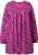 Ulla Popken Pleated Long Sleeve Floral Knit Tunic Summer Berry - Bedruckte T-shirts für herren - 