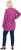 Ulla Popken Pleated Long Sleeve Floral Knit Tunic Summer Berry - Bedruckte T-shirts für herren - 