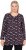Ulla Popken Peppermint Tree V-Neck Holiday Cotton Long Sleeve Knit Tunic Black - Bedruckte T-shirts für herren - Bedruckte Damen-T-Shirts