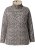 Ulla Popken Leopard Print Long Sleeve Ski Tee Black - Bedruckte T-shirts für herren - 