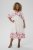 Kaffe Curve Rosa Midi Dress White Rose Border Flower - Kleider - Kleider für alle Größen