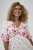 Kaffe Curve Rosa Midi Dress White Rose Border Flower - Kleider - Kleider für alle Größen