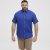 North Latitude Shirt Linen Cotton Short Sleeve Blue - Herrenhemden in großen Größen - Herrenhemden in großen Größen