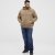 North Latitude Hoodie with Zipper Dark Sand TALL - TALL-größen - Langgrößen für Herren