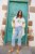 Ulla Popken Cropped Flared Eyelet Jeans Light Blue - Jeans & Hosen in Großen Größen – Plus Size Damenmode - Jeans & Hosen, EU 42–70