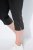 Ulla Popken Bengaline Elastic Waist Stretch Capri Pants Black - Stoffhosen - Weite Stoffhosen für Damen in großen Größen