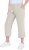 Ulla Popken Cool Linen Elastic Waist Capri Pants Brown - Jeans & Hosen in Großen Größen – Plus Size Damenmode - Jeans & Hosen, EU 42–70