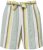 Ulla Popken Striped Wide Leg Elastic Waistband Shorts White - Jeans & Hosen in Großen Größen – Plus Size Damenmode - 