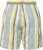 Ulla Popken Striped Wide Leg Elastic Waistband Shorts White - Jeans & Hosen in Großen Größen – Plus Size Damenmode - 