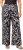 Ulla Popken Checkered Floral Elastic Waist Palazzo Paints Black - Jeans & Hosen in Großen Größen – Plus Size Damenmode - Jeans & Hosen, EU 42–70