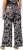 Ulla Popken Checkered Floral Elastic Waist Palazzo Paints Black - Jeans & Hosen in Großen Größen – Plus Size Damenmode - Jeans & Hosen, EU 42–70