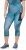 Ulla Popken Quick Dry Cropped Geometric Print Leggings Blue - Jacken - 