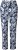 Ulla Popken Feather Print Elastic Waist Pants Blue - Jeans & Hosen in Großen Größen – Plus Size Damenmode - 