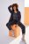 Ulla Popken Snake Print Elastic Waist Joggers Black - Jeans & Hosen in Großen Größen – Plus Size Damenmode - 