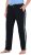 Ulla Popken Side Stripe Elastic Waist Joggers Black - Jeans & Hosen in Großen Größen – Plus Size Damenmode - Jeans & Hosen, EU 42–70