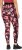 Ulla Popken Abstract Flower Print Performance Leggings Red - Jeans & Hosen in Großen Größen – Plus Size Damenmode - 