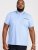 D555 Talbot Pique with Jacquard Collar Polo Shirt Blue - Polo-shirts für herren - Polo-Shirts für Herren in großen Größen