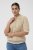 Kaffe Curve Lizzy Contrast Knitted Polo Feather Grey Melange - Poloshirts - 