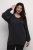 Kaffe Curve Lini Knit Pullover Schwarz Oyster - Hoodies & Sweatshirts - 