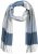 Ulla Popken Woven Check Print Scarf Soft Light Blue - Accessoires - 