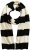 Ulla Popken Ribbed Striped Scarf Snow White - Accessoires - Schals für Damen