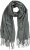 Ulla Popken Fringed Scarf Graphite Grey - Accessoires - Schals für Damen