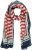 Ulla Popken Mix Stripe Scarf Forest Green - Accessoires - Schals für Damen