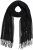 Ulla Popken Fringed Scarf Black - Accessoires - 