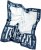 Ulla Popken Maritime Inspired Scarf Deep Aqua - Accessoires - Schals für Damen