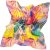 Ulla Popken Colorful Square Silk Scarf Rainbow - Accessoires - 