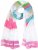 Ulla Popken Pink Lettering Border Print Scarf Snow White - Accessoires - Schals für Damen