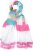 Ulla Popken Pink Lettering Border Print Scarf Snow White - Accessoires - Schals für Damen