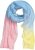 Ulla Popken Pleated Color Gradient Scarf Light Blue - Accessoires - Schals für Damen