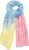 Ulla Popken Pleated Color Gradient Scarf Light Blue - Accessoires - Schals für Damen